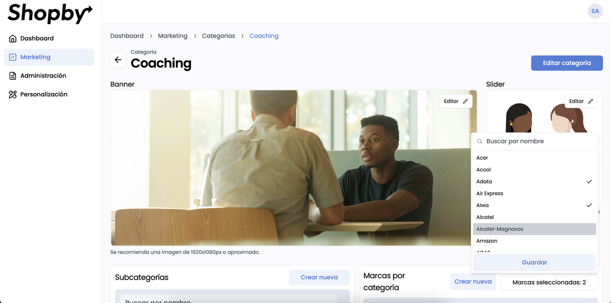 Shopby Dashboard